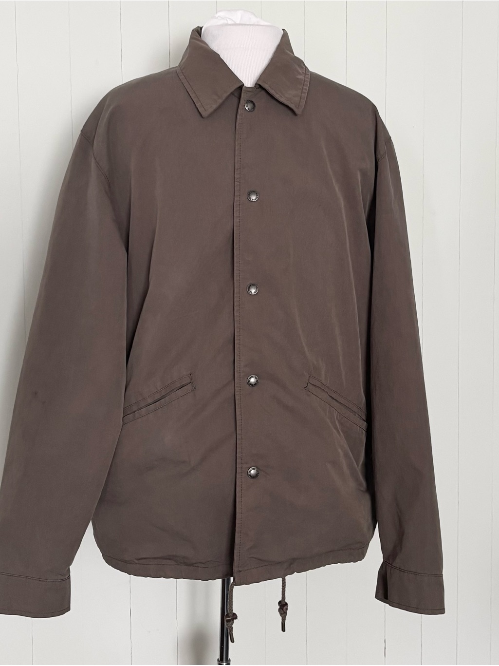 Filson L Cotton Canvas Work Barn Jacket Coat Brown